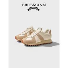 Baoshuman Forrest Gump Sapatos de treinamento alemão Sapatos brancos de sola grossa Mulheres Novo estilo Sapatos casuais
