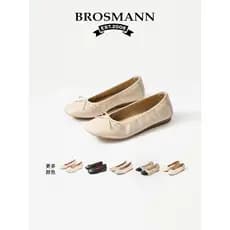 Baoshuman bombas de couro genuíno feminino novo estilo sapatos femininos dedo do pé redondo sapatos planos confortáveis
