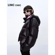 [Star Mesmo Estilo] LINC Jin Yujie Jaqueta Curta Feminina Inverno Novo Estilo Jaqueta Pão Feminina24801166