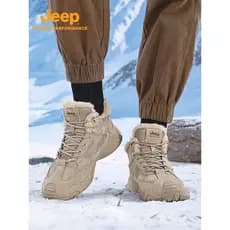 Jeep masculino forro de lã botas de caminhada antiderrapante resistente ao desgaste botas de caminhada novo estilo Baoto