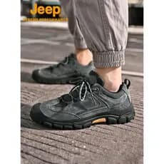 Jeep Jeep Sapatos de caminhada ao ar livre masculinos antiderrapantes com absorção de choque calçados esportivos primave