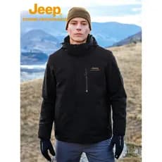 Jeep jeep oficial três-em-um jaqueta masculina destacável forro de lã jaqueta outono inverno ao ar livre quente à prova