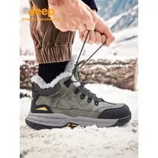 Jeep/jeep ao ar livre pai sapatos de algodão masculino antiderrapante resistente ao desgaste sapatos de caminhada invern