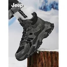 Jeepspirit sapatos masculinos inverno quente sapatos de algodão forro de lã engrossado sapatos de alta qualidade botas d