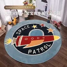 Tapete redondo crianças dos desenhos animados moderno simples sala de estar quarto pendurado azul cadeira giratória almo