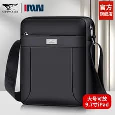 Bolsa de ombro masculina sete lobos, bolsa mensageiro Casual de grande capacidade, bolsa de pano Oxford, bolsa masculina