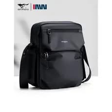 Sete lobos bolsa mensageiro masculina bolsa de ombro Casual moda masculina Commuter repelente de água ombro de grande ca