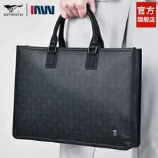 Sete lobos bolsa masculina 2026 novo estilo maleta Commuter pasta de grande capacidade simples bolsa masculina de negóci