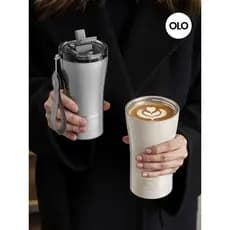 Holoholo copo americano feminino portátil de alto valor copo de água de palha 316L copo térmico de café de aço inoxidáve