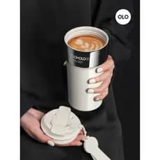 Holoholo Latte cup meninas 316L aço inoxidável acompanhando estudante palha copo de água novo estilo copo térmico de caf