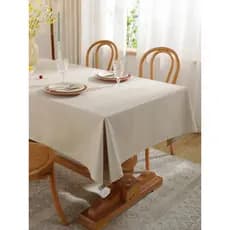 Nova cor sólida algodão linho grosso tecido de linho toalha de mesa simples e moderna conferência mesa de jantar mesa de