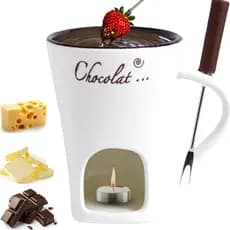 Derretedor de Chocolate, Caneca de Fondue de Chocolate, Mini Conjunto de Fondue de Chocolate com Garfos para Presentes d