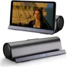 Caixas de Som Bluetooth Sem Fio DORNLAT, Suporte Portátil para Telefone e Tablet, Caixa de Som Estéreo com Drivers Duplo