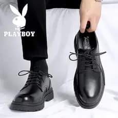 Playboy sapatos de couro masculino verão negócios Formal wear sapatos masculinos estilo britânico Casual resistente ao d