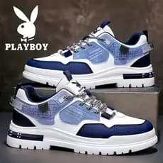 Playboy sapatos masculinos 2026 novo estilo verão aumentando esportes tênis casuais masculino Street Wear macacão de cou