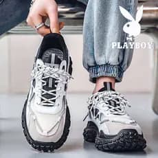 Playboy sapatos masculinos verão respirável correndo papai sapatos 2026 novo estilo aumentado orgasmo rua Wear lazer via