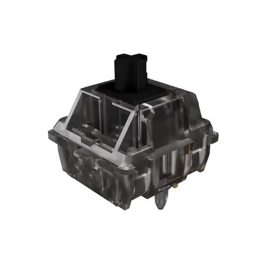 Interruptores de Teclado GATERON Ink V2 Pro Pretos, Lineares, 5 Pinos, Pré-Lubrificados, Carcaça RGB Smokey para Teclado