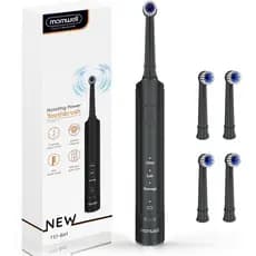 Escova de Dentes Elétrica Mornwell com Carregamento Rápido USB, 3 Modos, Escovas Rotativas Recarregáveis com 4 Cabeças d