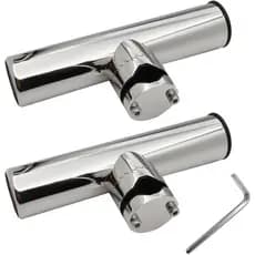 2 Peças de Suporte para Vara de Pesca, Suporte para Vara de Pesca com Montagem em Trilho, Suporte de Vara em Aço Inoxidá
