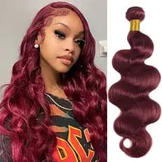 Pacotes de Cabelo Humano Ondulado Borgonha 99J, Pacotes de Cabelo Humano 12 12 12 Polegadas, Cabelo Virgem Brasileiro Nã