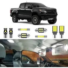Kit de 13 Peças de Luzes LED Brancas para Interior Compatível com Chevrolet Chevy Colorado/GMC Canyon 2015 2016 2017 201