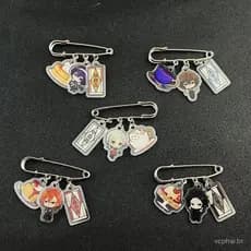 Anime BSD Bungo Cães Vadios Broche Pino Café Bolo Série Personagens Dazai Osamu Pingente Coleção Roupas Jóias Presente