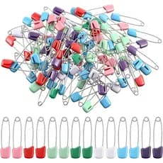 TIESOME 100 Peças de Alfinetes para Fraldas, Alfinete de Segurança para Fraldas, Alfinetes de Aço Inoxidável de 2,2 Pole