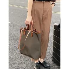 Bolsa tote CENGE de grande capacidade, combinação de nylon e couro, bolsa leve para laptop de negócios, bolsa de ombro,