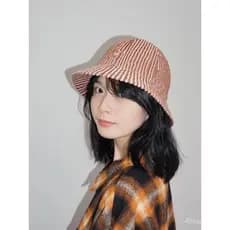 Chapéu de Pescador Kangol Contour Wave Casual New Wave Listrado com Topo Redondo para Homens e Mulheres