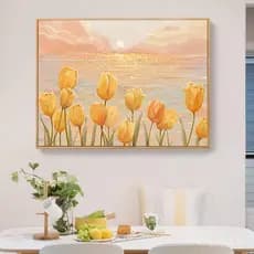 Pintura de Diamantes Floral Cheia de Diamantes, Novo Estilo Simples e Moderno, Bordado de Diamantes para Sala de Estar,