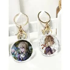 Pingente de Cristal Violet Evergarden - Violet, Acessório de Anime Japonês 2D, Presente Personalizado