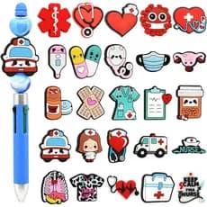Contas de Silicone para Canetas, Contas Decorativas a Granel para Canetas, Charms Fofos para Chaveiros, para Fazer Prese