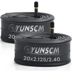 YUNSCM 2-PCS Câmaras de Ar para Bicicleta 20" 20x2.125/2.40 AV32MM Válvula Schrader Câmaras de Ar Internas para Biciclet