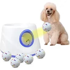 Auto Dog Ball Thrower Launcher, Automatic Dog Ball Launcher with 3 Launching,6 2.3 Inch ETPU Tennis Ball,Interactive Toy