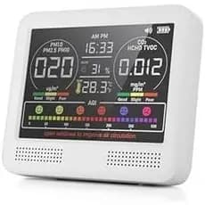 Monitor de Qualidade do Ar Interno 16 em 1 com Alarme Sonoro 7AQI, Monitor de CO2, Detector de Qualidade do Ar com PM1.0