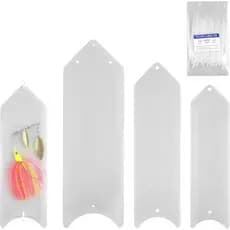 OROOTL Protetores para Iscas de Pesca, Pacote com 10 Unidades, Capas Transparentes para Iscas com 100 Laços de Nylon, Sa