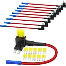 10 Peças Adaptador de Fusível Micro2 12V para Carro com Fusível de 20A, Adaptador de Fusível Micro II 50058R para Adicio