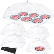 Capas para Alimentos Anpro para Uso Externo - 1 Extra Grande (40"x25") + 4 Grandes (17"x17") Tendas de Malha para Alimen