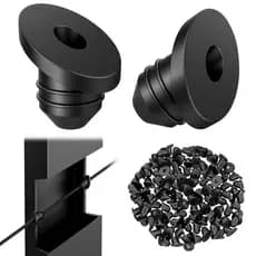 BLIKA Pacote com 100 Protetores de Borracha para Cabos de 30 Graus para Cabos de 1/8", 5/32" e 3/16" para Postes de Guar