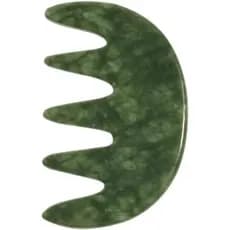 Pente Gua Sha de Pedra de Jade, Pente de Massagem de Jade, Massageador de Couro Cabeludo, Ferramentas de Massagem para C