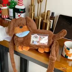 Bolsa de Ombro para Meninas, Estilo Japonês, Transparente, com Estampa de Cachorrinho Dachshund Engraçado, Personalizada