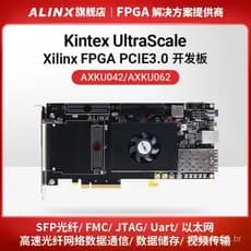 Placa de Desenvolvimento FPGA ALINX Black Gold Xilinx Kintex UltraScale PCIE XCKU060 040