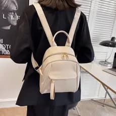 Mochila de couro sintético mochila casual bolsa pequena mochila de couro macio High-End Multi-camada PU mochila elegante