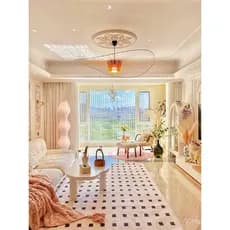 Tapete de Aquecimento Elétrico de Grafeno da Série "Floral Tile" para Sala de Estar, Tapete de Aquecimento para Uso Domé