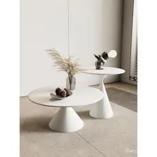 Mesa de centro redonda de design criativo para sala de estar, estilo minimalista italiano, em mármore Delifeng de alta q