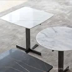 Mesa de Canto Moderna Coconordic Bologna, Disponível em Branco e Preto, Mesa Lateral Minimalista de Mármore