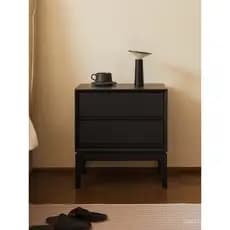 Mesa de cabeceira Aidijia Walli, armário de cabeceira em madeira maciça, armário de armazenamento para quarto em estilo