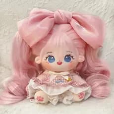 Boneca de Pelúcia de Algodão Verde e Laranja para Meninas, 20cm, Roupas Personalizáveis, Boneca Humanoide, Presente para