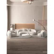 Sofá banana em estilo italiano, sofá minimalista de formato irregular, design moderno e simples para a sala de estar, co