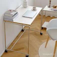 Mesas usadas, mesas de escritório de metal Bauhaus móveis, mesas de computador para casa em estilo nórdico para espaços